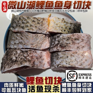 微山湖鲤鱼鱼身切块新鲜活鱼现杀鱼块瓦块鱼红烧鱼块鱼头鱼排顺丰