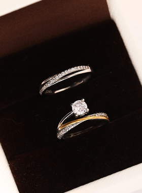 结婚对戒钻戒婚礼仪式用情侣戒指