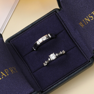 仿真钻戒情侣假钻戒指一对结婚对戒钻石婚戒求婚婚礼仪式交换道具