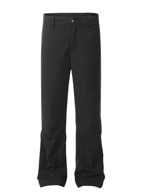 KAFER 美式高级感vibe微喇黑色西裤男女高街宽松cleanfit百搭裤子