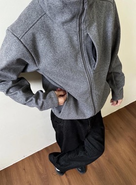 MADEEXTREME 【老钱鸟王】软壳绵羊毛冲锋衣夹克户外通勤保暖毛呢