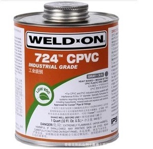 724 CPVC胶水 WELD ON CPVC724胶水进口管道胶粘剂 946ML桶