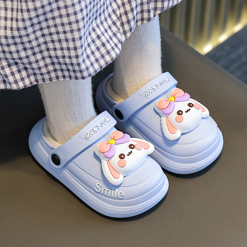 卡通兔子儿童棉拖鞋女冬季防滑外穿洞洞鞋可爱,童鞋/婴儿鞋/亲子鞋,儿童棉拖鞋,淘宝优惠券,粉丝福利购,淘宝优惠卷
