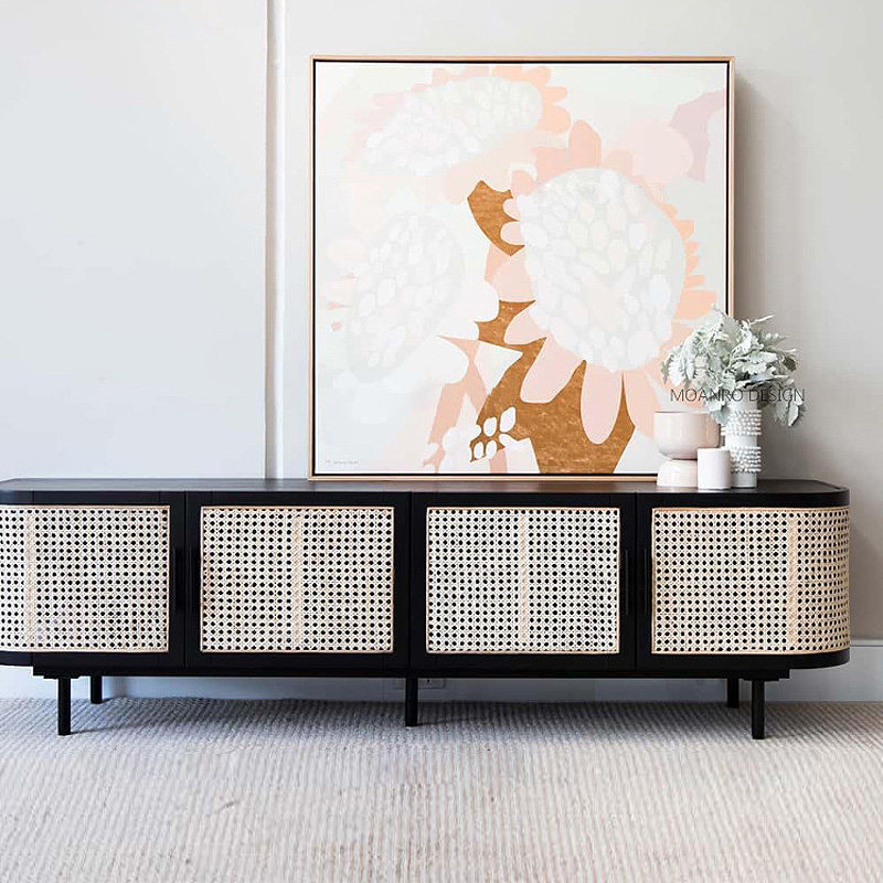 北欧实木创意电视柜约整装储物柜子小户型客厅多功能视听柜