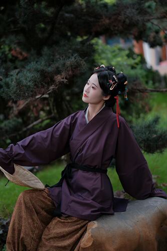 汉服心裋褐男女同款。防晒面料，五件以上送盾牌一面。紫色