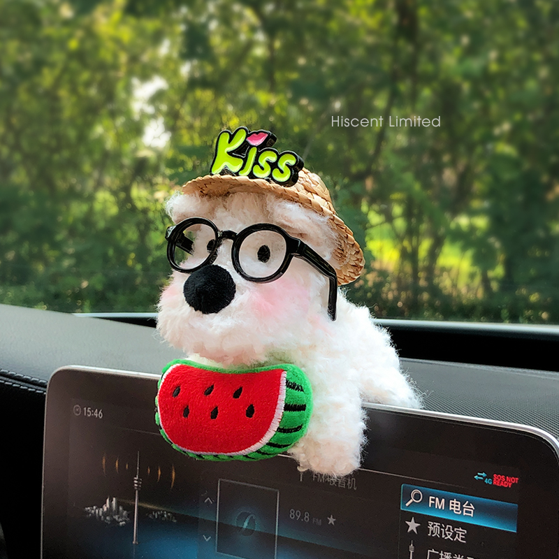 创意可爱西高地汽车屏幕摆件装饰