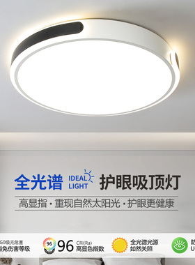 全光谱护眼LED客厅吸顶灯2024新款主卧室灯房间阳台创意圆形灯具