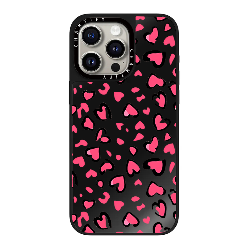 C家iPhone苹果17promax手机壳16promax/17air/17pro日系ins16plus韩系小众14韩系ins15独特好看粉色爱心豹纹