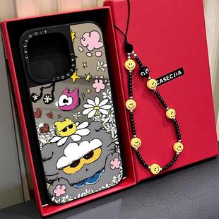 C家联名MagSafe磁吸权志龙ZOA雏菊小灰猫咪适用iphone17手机壳16promax苹果15pro镜面14plus日韩ins卡通13/12