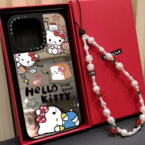 C家联名MagSafe磁吸吐司趴趴KT凯蒂猫适用iphone16pro手机壳17promax苹果15plus镜面14日韩ins卡通13可爱女12