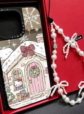 C家联名MagSafe磁吸圣诞小木屋Kitty猫适用iphone17手机壳16promax苹果15pro镜面14plus可爱13卡通12日韩Air