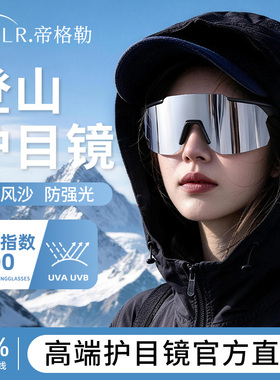登山雪山护目镜户外运动徒步防风爬山防紫外线雪镜防雪盲雪地墨镜