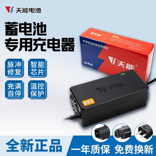 天能经典款铅酸蓄电池充电器专用48V28AH60V20AH72V20AH原装通用