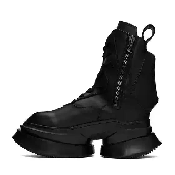 European and American Trendy Brand Runway Platform Boots, Height-Increasing Martin Boots, First-Layer Cowhide, Dark Style Rock Punk Trendy Men's Platform Boots