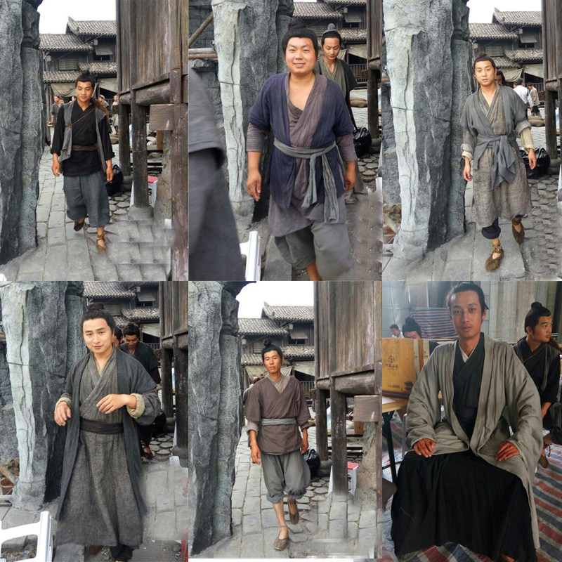 影视古装古代农民樵夫群演古装百姓服棉麻群演古装路人甲表演出服