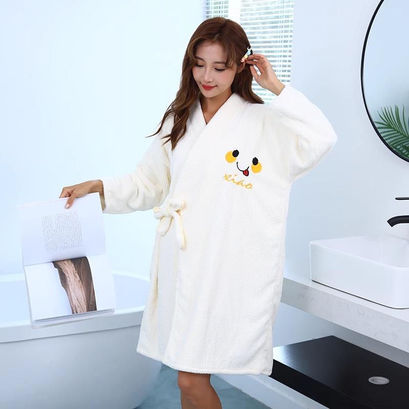 睡衣女款秋季珊瑚绒加绒加厚浴巾吸水浴袍睡袍冬款超软速干杨哥