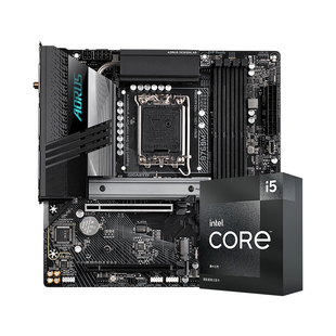 Inteli5 12400F/12490F盒装处理器搭B760技嘉CPU主板套装i510400