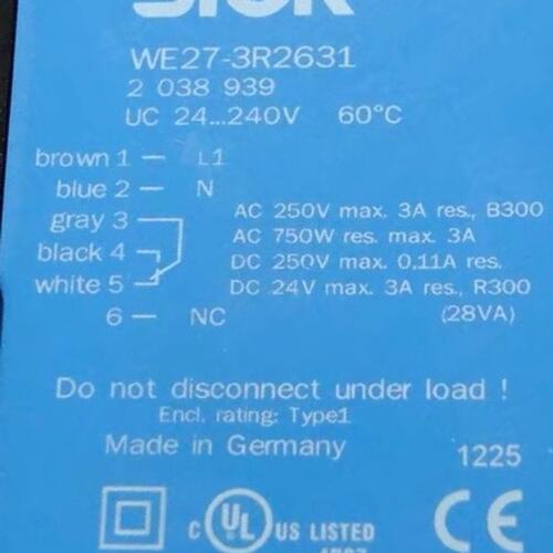 （议价）Sick WE27-3R2631 西克全新光电传感器 203