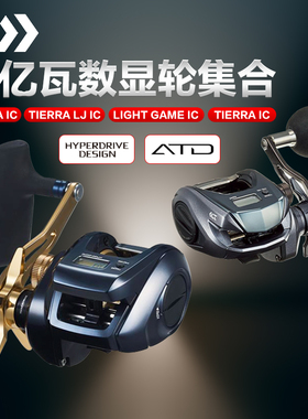 DAIWA达亿瓦TIERRA/LIGHT GAME/SPARTAN数显轮船钓海钓慢摇铁板轮