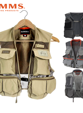 Simms马甲路亚钓鱼服飞钓溪流钓鱼背心海钓矶钓服专用马夹多口袋