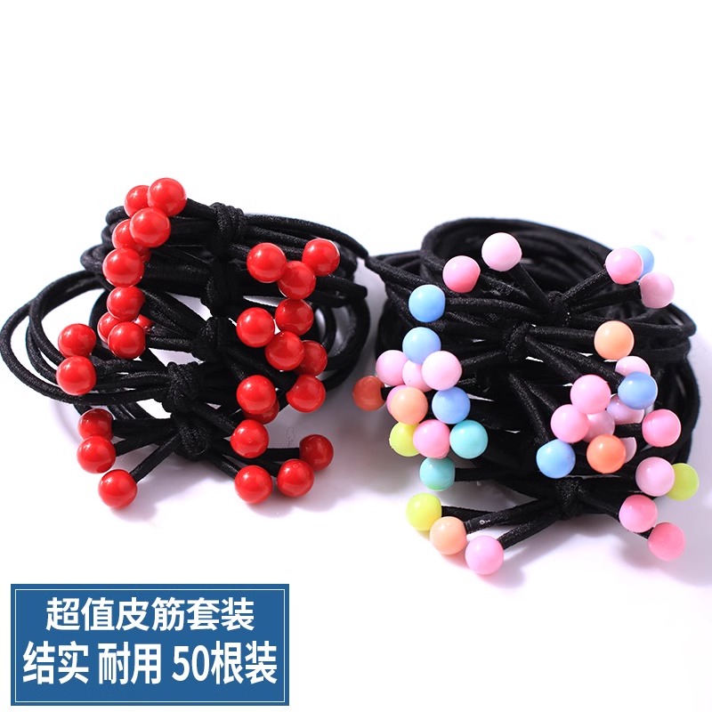 扎頭發蝴蝶結紅珠小櫻桃