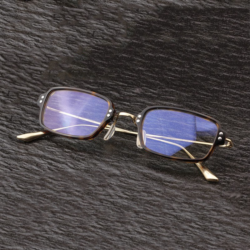 配高度近视眼镜男女款复古文艺眼睛框个性板材全框钛框眼镜架5131