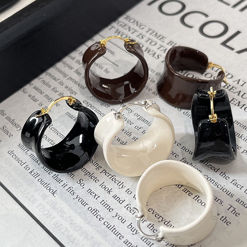 欧美耳环时尚复古珐琅大耳环