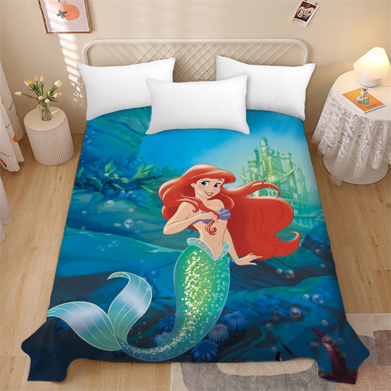 卡通动漫美人鱼床单单件可爱儿童女孩公主房单人床单学生宿舍0.9m