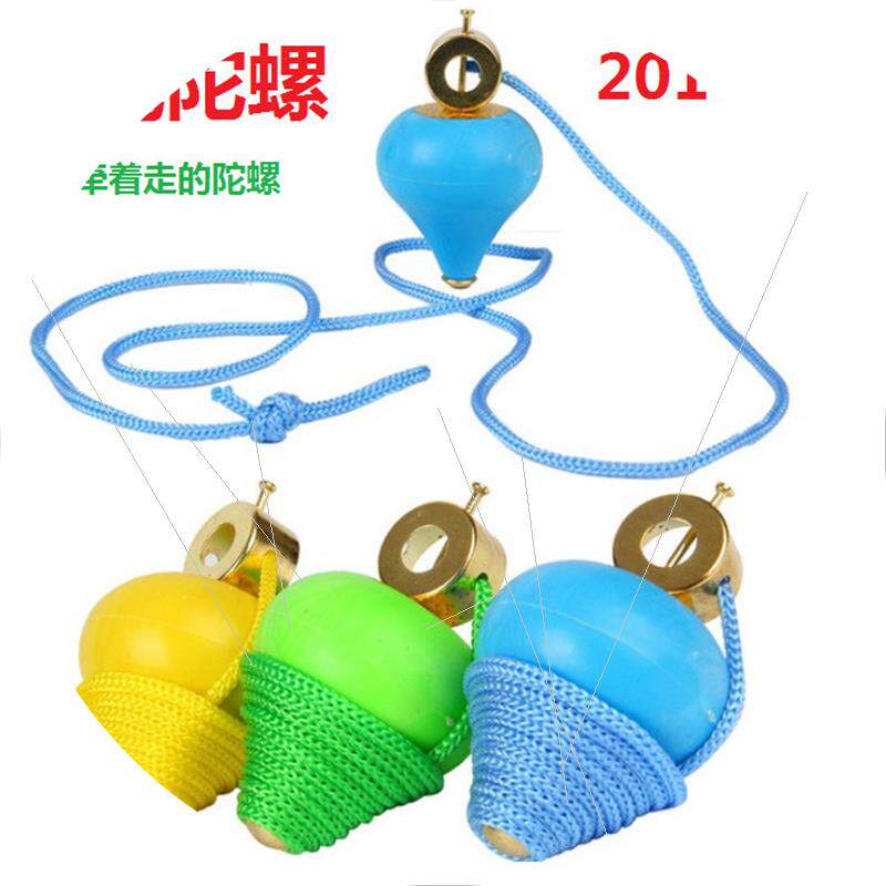 源头2019玩具甩绳陀螺 拉绳陀螺 怀旧传统牵线陀螺 儿童地摊新款