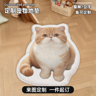 狗狗冬季 通用狗窝猫窝厚床垫 异形睡垫来图定制宠物头像保暖垫四季