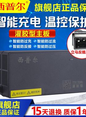 适用于立马电动车充电器电瓶车西普尔60v20ah反插三线72v32ah铅酸