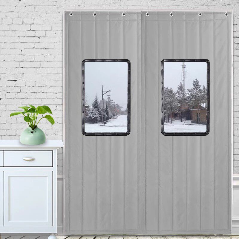 东北防寒门帘冬季保暖防风店铺商用遮挡帘挡风保温加厚棉门帘超市