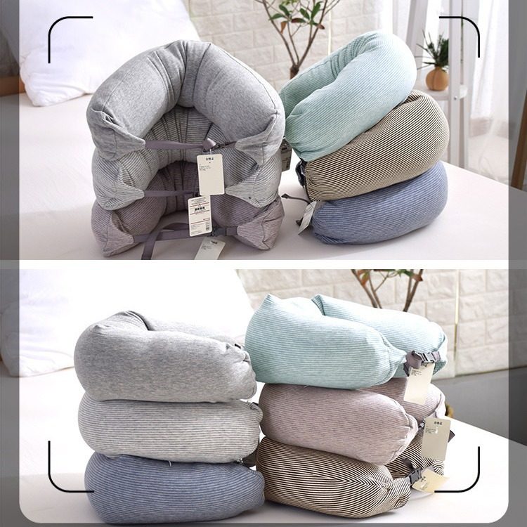 沙包颈枕u型枕头优质护颈枕旅行枕靠枕飞行午睡枕工厂条纹多功能