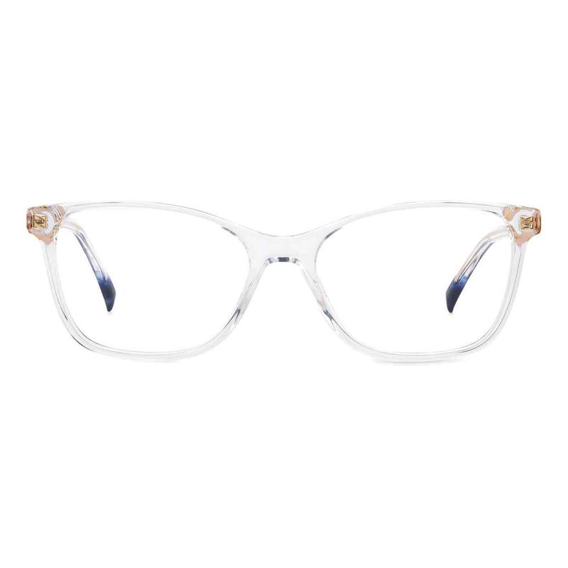 代购Missoni女士眼镜框透明矩形全框塑料日常佩戴办公眼镜架