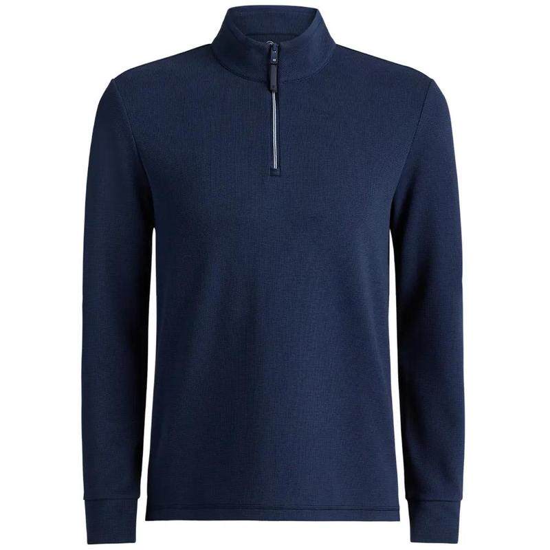 代购GFORE男士运动夹克透气舒适防风易穿脱深蓝色长袖罗纹领口