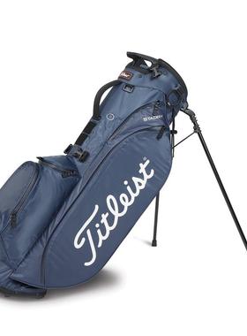 代购Titleist男士高尔夫球包防雨罩双肩带稳固支撑密封拉链蓝色