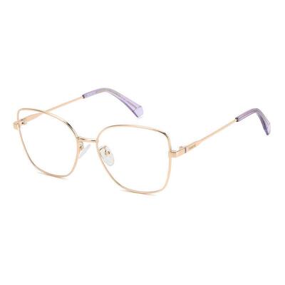 代购Polaroid宝丽来女士眼镜架猫眼金属全框金色日常佩戴通勤