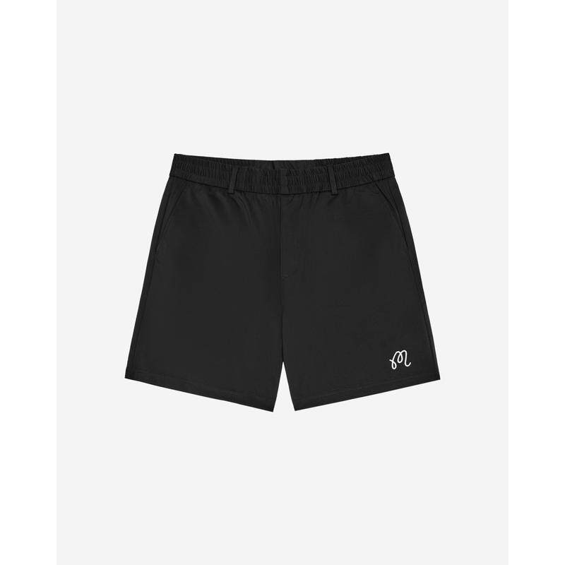 代购Malbon男士运动短裤透气速干防晒防护清凉舒适自由活动黑色