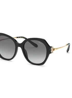 代购Chopard女士太阳镜黑色几何形渐变镜片金属腿日常出行