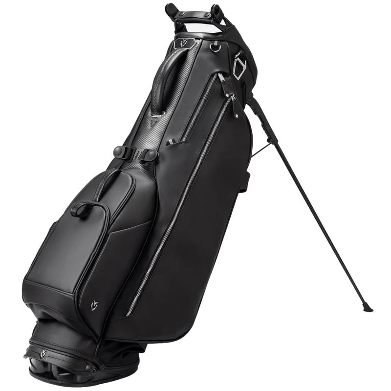 代购VESSEL男女高尔夫球包双瓶袋旋转底座磁性口袋口袋黑色