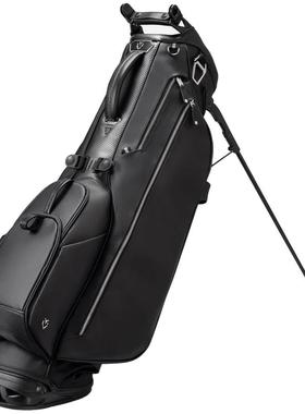 代购VESSEL男女高尔夫球包双瓶袋旋转底座磁性口袋口袋黑色