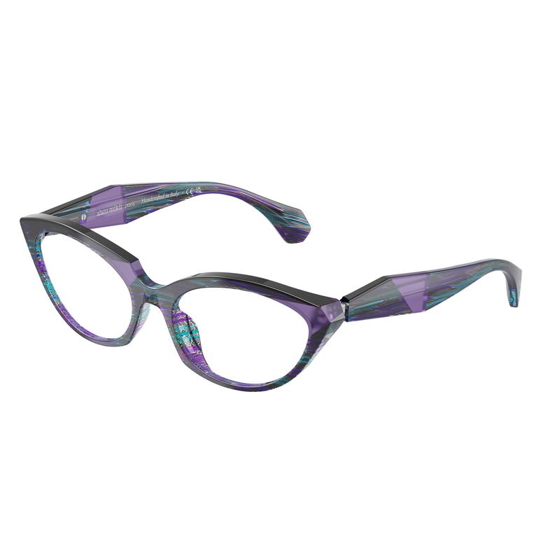 代购Alain Mikli女士眼镜框猫眼全框紫色渐变色日常佩戴搭配造型