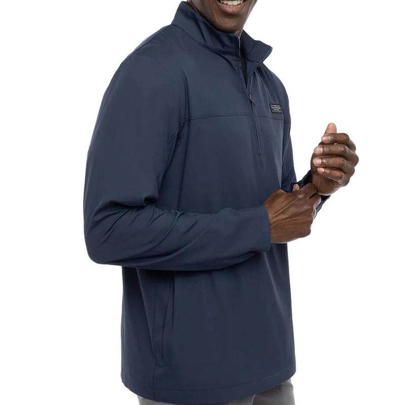 代购TravisMathew男士运动夹克透气保暖耐用易穿脱深蓝色长袖