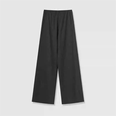 ROW风小众极简羊毛直筒阔腿长裤女衬衫套装纸片人衬衫衣空气裤子