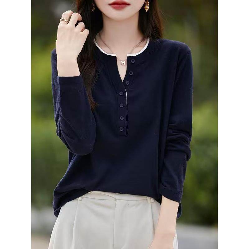 半开领毛衣打底衫女2025春秋季新款大码洋气宽松显瘦内搭针织上衣,女装/女士精品,大码内搭,淘宝优惠券,粉丝福利购,淘宝优惠卷