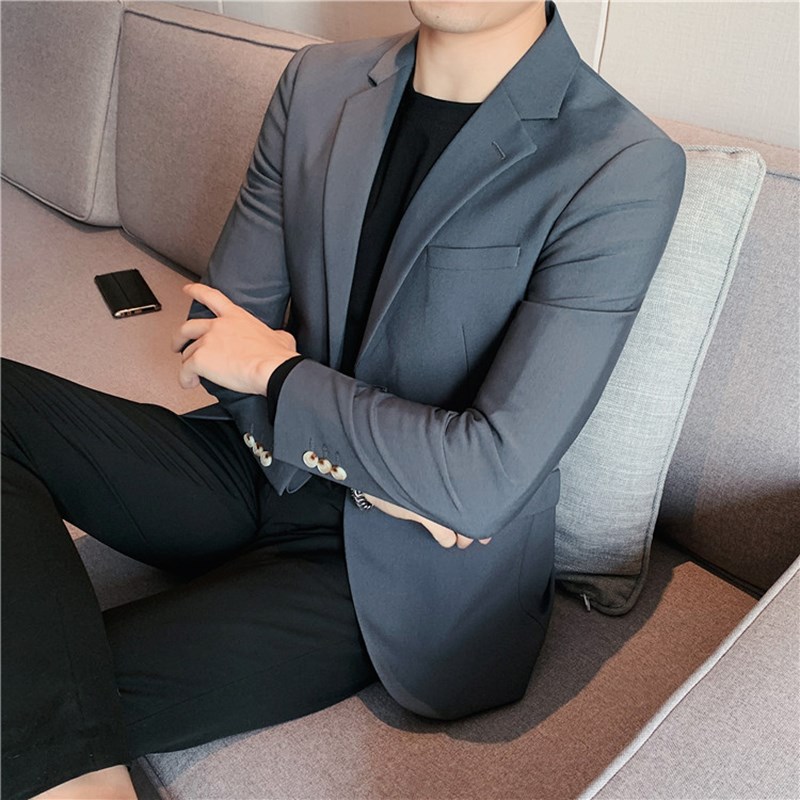 香港高级感小西装外套男士秋冬2025新款单西男装商务休闲西服套装