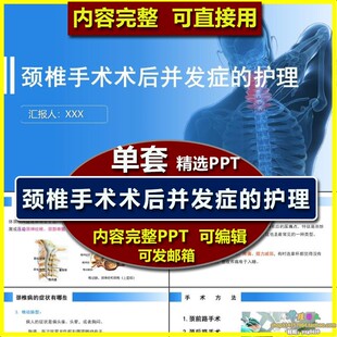 颈椎手术术后并发症护理ppt课件 外科护士护理业务学习健康宣教