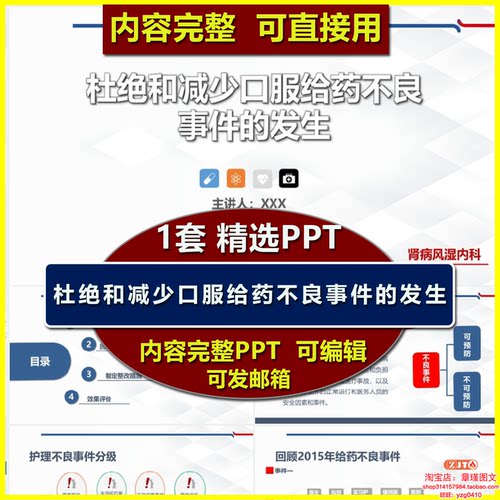 杜绝和减少口服给药不良事件的发生PPT课件安全不良事件定义