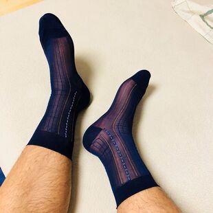 薄款男式丝袜锦纶夏季男士商务皮鞋防臭透气男袜冰丝光袜中筒袜