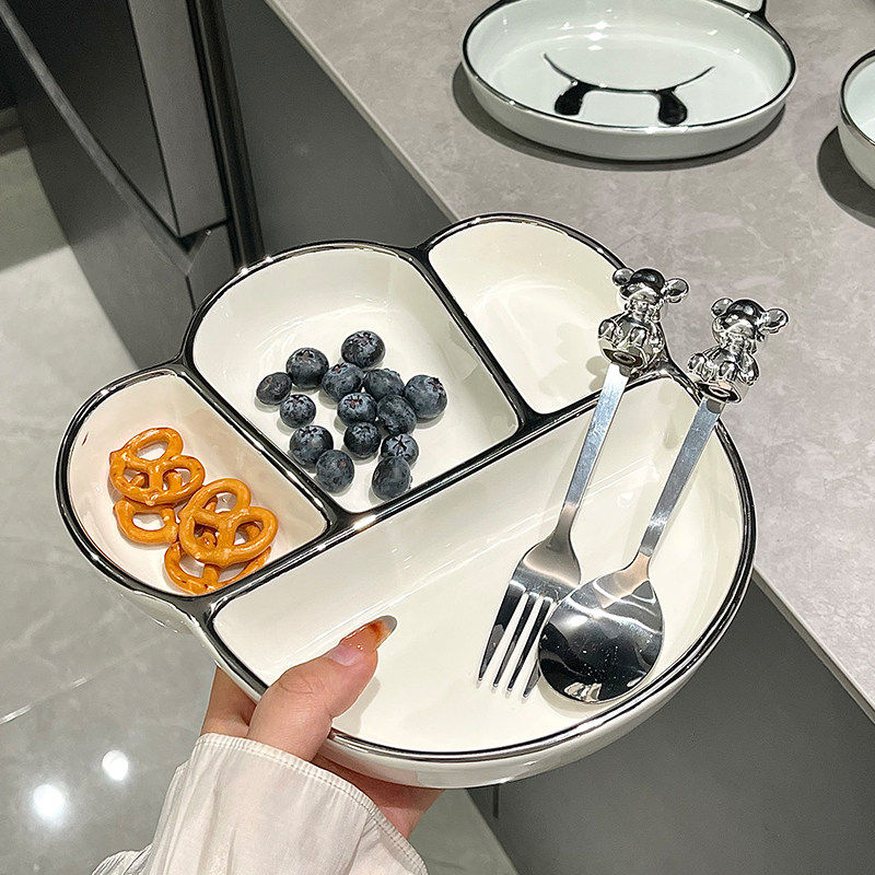 创意陶瓷盘分餐盘 女生可爱高颜值西餐盘零食盘点心盘水果盘家用